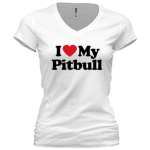 I love my pitbull women's t shirt